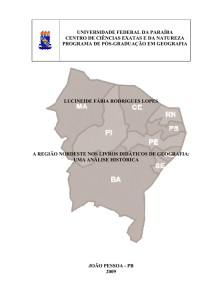 A Região Nordeste nos livros didáticos de geografia