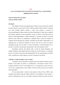 a aula de português no ensino fundamental - IP-PUC-SP