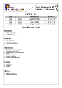 P4 - 2º Bim - 9º ano Ensino Fundamental