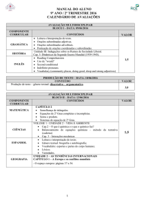 Manual de Conteúdo Programático 9º ano