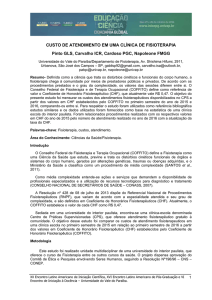 Fisioterapia e Terapia Ocupacional CUSTO DE