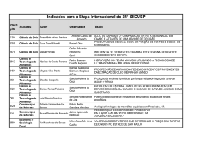 indicados para 2ª etapa do 24º siicusp