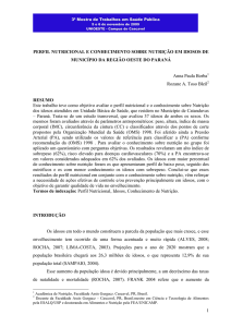 perfil nutricional e conhecimento sobre nutrição em