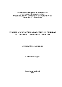 análise microscópica das células ciliadas externas no uso da