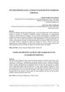 fé e identidade sacra: o espaço sagrado de juazeiro do norte/ce