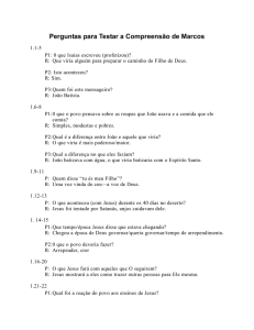 Perguntas para Testar a Compreensão de Marcos