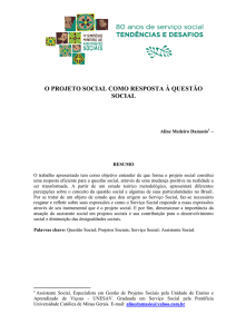 o projeto social como resposta à questão social - cress-mg