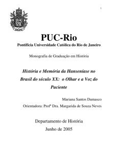 História e Memória da Hanseníase no Brasil do