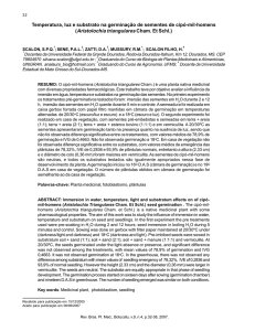 Temperatura, luz e substrato na germinação de sementes de cipó