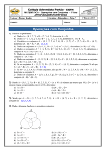 Operações com Conjuntos