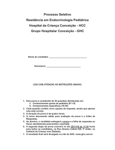 Processo Seletivo Residência em Endocrinologia Pediátrica