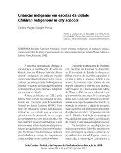 Crianças indígenas em escolas da cidade Children - Série