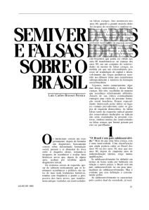 Semi-verdades e falsas idéias sobre o Brasil.