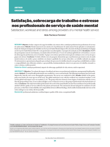 Satisfação, sobrecarga de trabalho e estresse nos