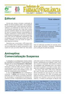 Editorial Amineptina: Comercialização Suspensa