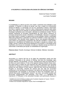 A FILOSOFIA E A SOCIOLOGIA APLICADAS ÀS CIÊNCIAS