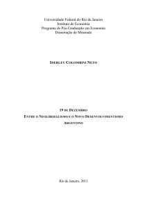 Universidade Federal do Rio de Janeiro Instituto de Economia