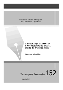 A Segurança Alimentar e Nutricional no Brasil