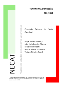 TD 002-2012 - Núcleo de Estudos de Economia Catarinense