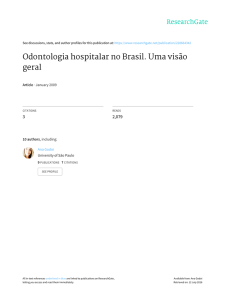 Odontologia hospitalar no Brasil. Uma visão geral