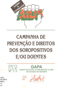 Campanha de prevenção e direitos dos soropositivos e