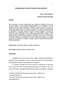 A Religiosidade Como Mito Fundador de Serrolândia-Ba