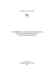 concordância, caso e ergatividade em língua de sinais