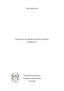 Nuno Araújo Franco Nanopartículas e suas Aplicações em Ciências