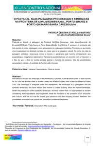 O PANTANAL, SUAS PAISAGENS PROCESSUAIS E SIMBÓLICAS