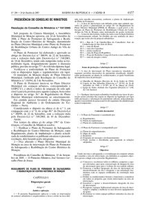 Regulamento do plano de pormenor de salvaguarda e reabilitação