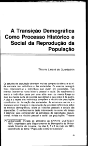 A Transição Demográfica Como Processo Histórico e Social