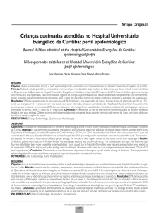 Crianças queimadas atendidas no Hospital Universitário Evangélico