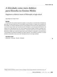 A felicidade como meio didático para filosofia no Ensino Médio