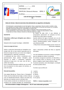 Antes de iniciar a lista de exercícios leia atentamente as seguintes