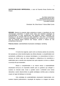 SUSTENTABILIDADE EMPRESARIAL: o caso da Fazenda Nossa Senhora das