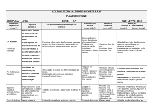 Planejamento - COLÉGIO ESTADUAL PADRE ANCHIETA