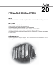 formação das palavras