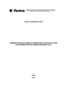 administração de vendas e marketing: estudo de caso da