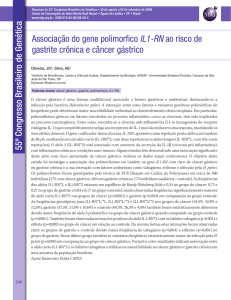 Associação do gene polimorfico IL1-RN ao risco de gastrite crônica
