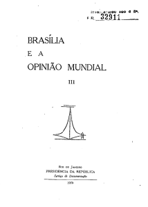 brasília opinião mundial - Biblioteca da Presidência da República