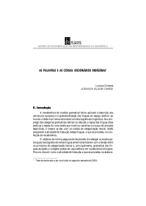 As palavras e as coisas: dicionários indígenas - fflch-usp