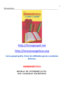 Hermenêutica - Livrosgospel.net