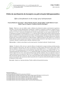 Efeito da morfometria da laranjeira na pulverização hidropneumática