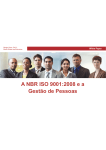 A NBR ISO 9001:2008 e a Gestão de Pessoas