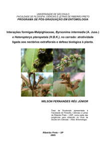 Interações formigas-Malpighiaceae, Byrsonima - ffclrp