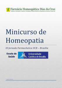 Minicurso de Homeopatia - Farmácia Homeopática Dias da Cruz