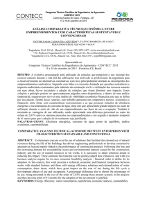 análise comparativa técnico-econômica entre
