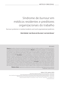 Síndrome de burnout em médicos residentes e preditores