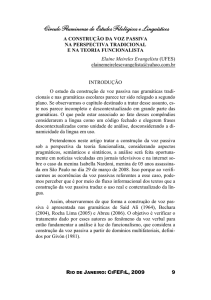 a construção da voz passiva na perspectiva tradicional e