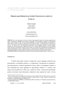 predicados primitivos, papéis temáticos e aspecto lexical